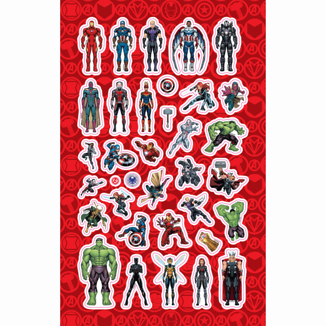 AVENGERS COLOURING SET ชุดระบายสี The Avengers are Here! + สีไม้และสติ๊กเกอร์โฮโลแกรม